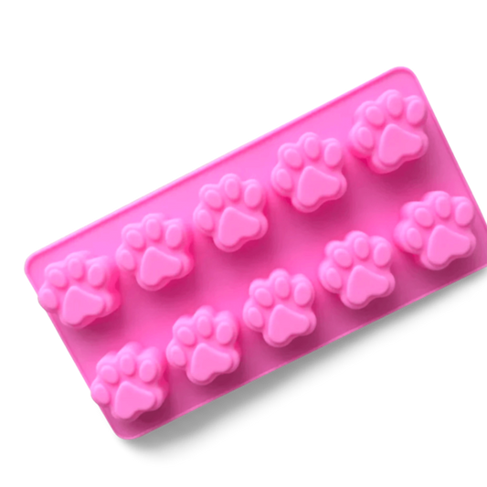 Raw Pawz Diy Gummy Silicone Mould - Paw Prints - Pink