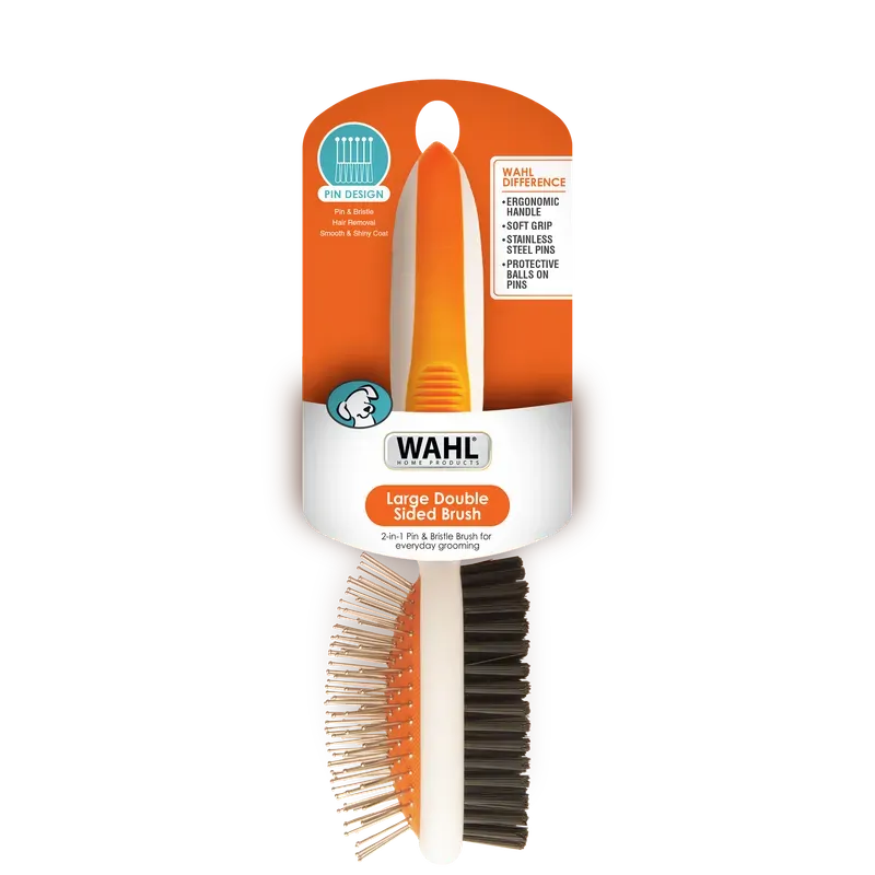 Wahl Orange/White Double Sided Pin/Bristle Brush Large