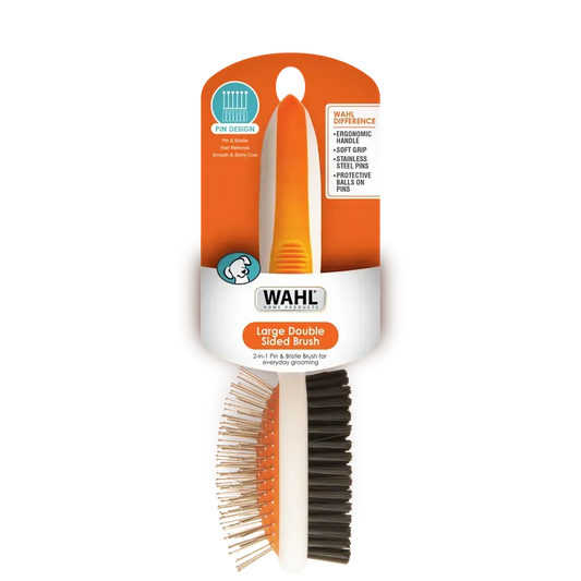 Wahl Orange/White Double Sided Pin/Bristle Brush Large