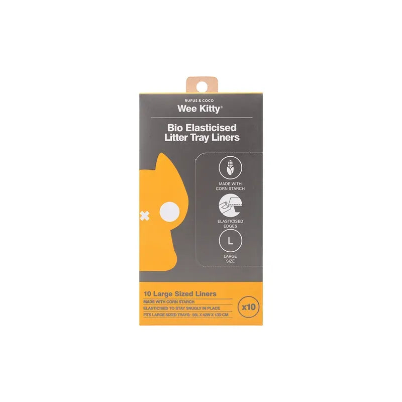 Wee Kitty Bio Elasticised Litter Tray Liners Large 10Pk