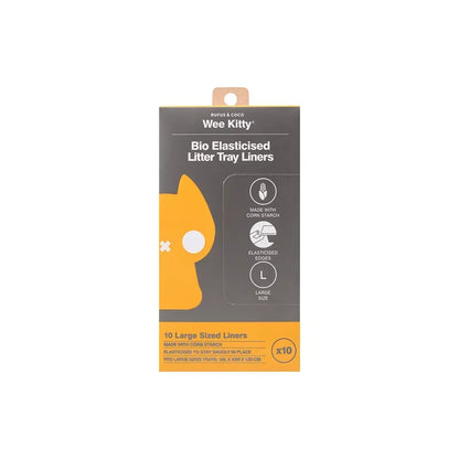 Wee Kitty Bio Elasticised Litter Tray Liners Large 10Pk
