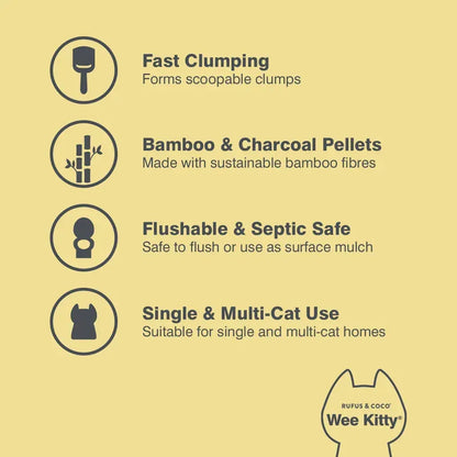 Wee Kitty Bamboo Odour Control Clumping Cat Litter 9kg