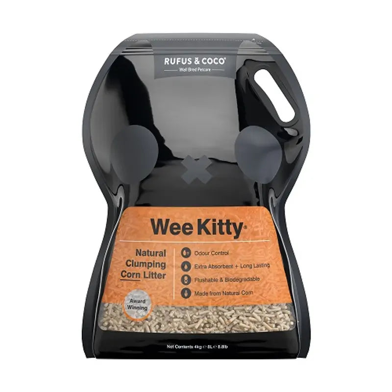 Wee Kitty Corn Clumping Cat Litter 4kg