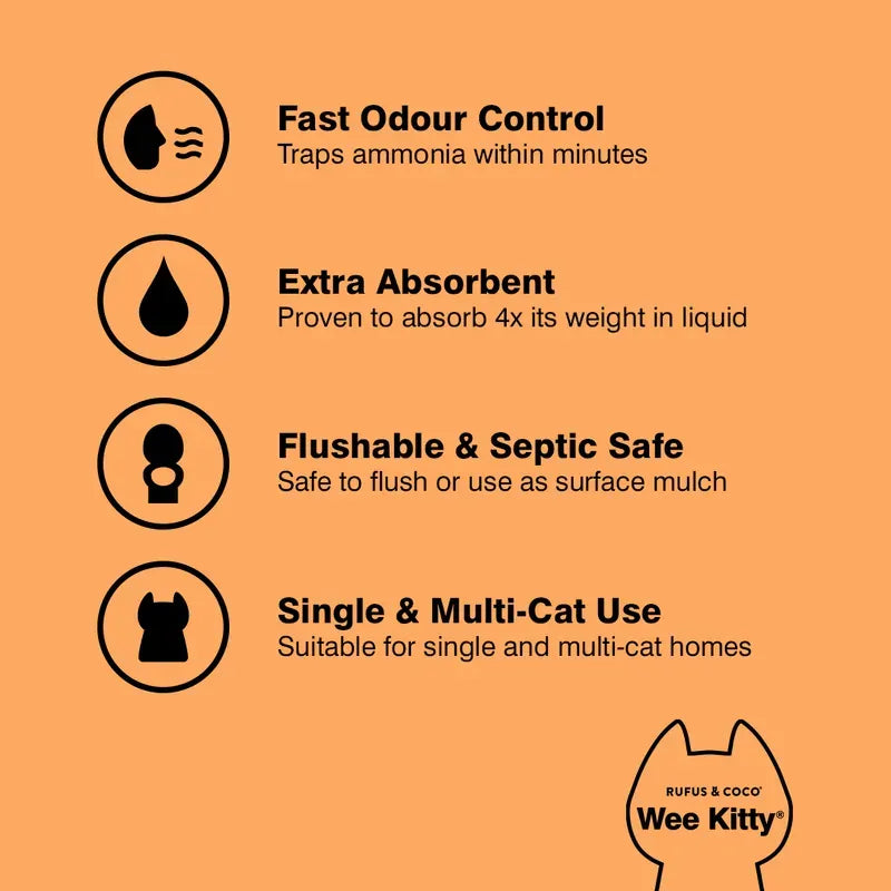 Wee Kitty Corn Clumping Cat Litter 4kg