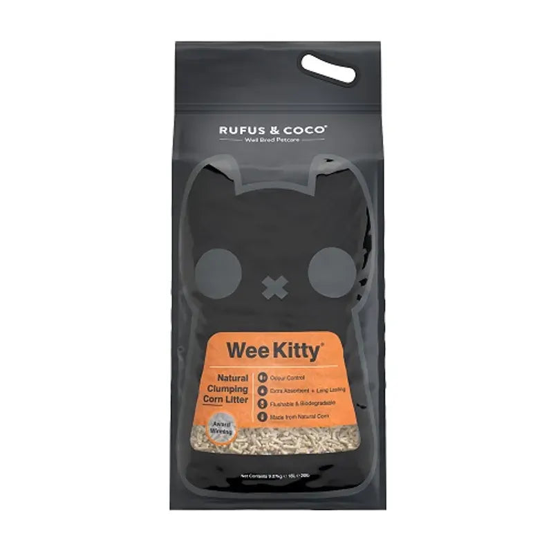 Wee Kitty Corn Clumping Cat Litter 9kg