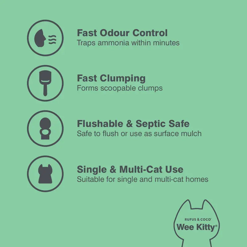 Wee Kitty Eco Plant Natural Clumping Cat Litter 9kg