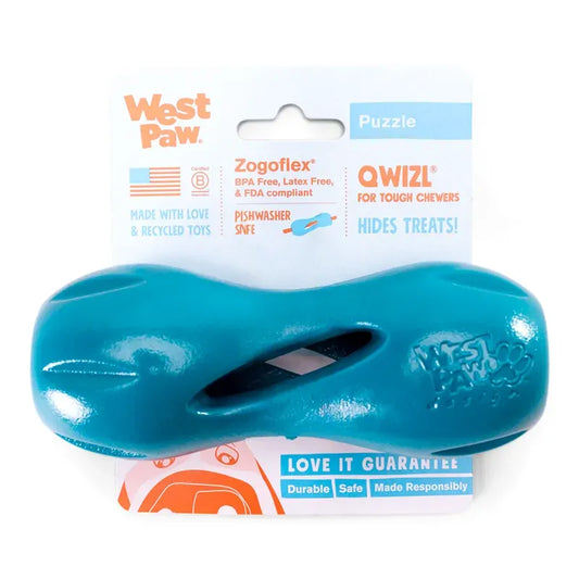 West Paw Qwizl Tough Puzzle Toy Small River