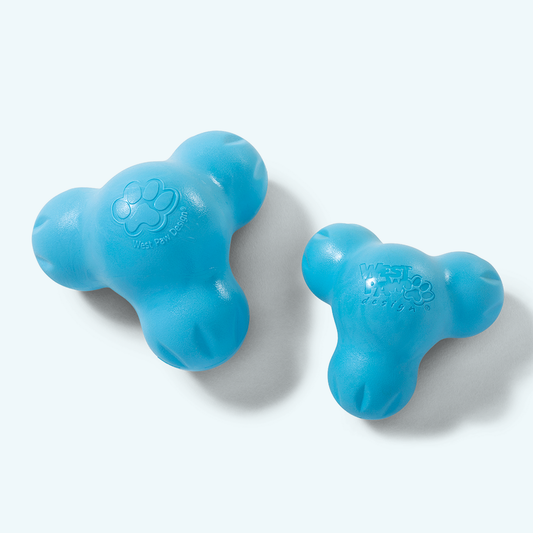 West Paw Tux Tough Puzzle Toy - Small - Aqua Swirl