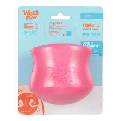 West Paw Toppl Puzzle Toy - X-Large - Geranium