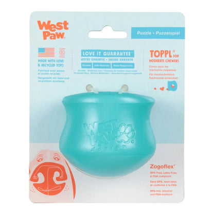 West Paw Toppl Puzzle Toy - Large - Teal