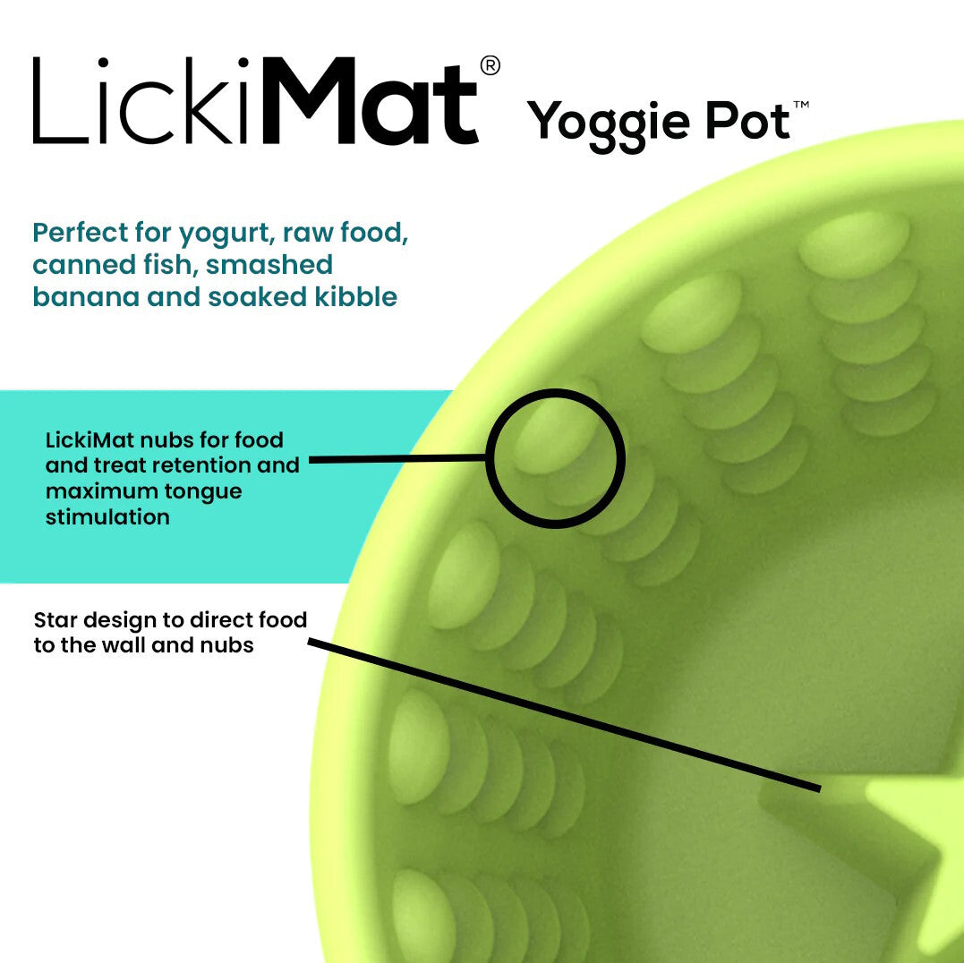 Lickimat Yoggie Pot Slow Feeder Dog Bowl 