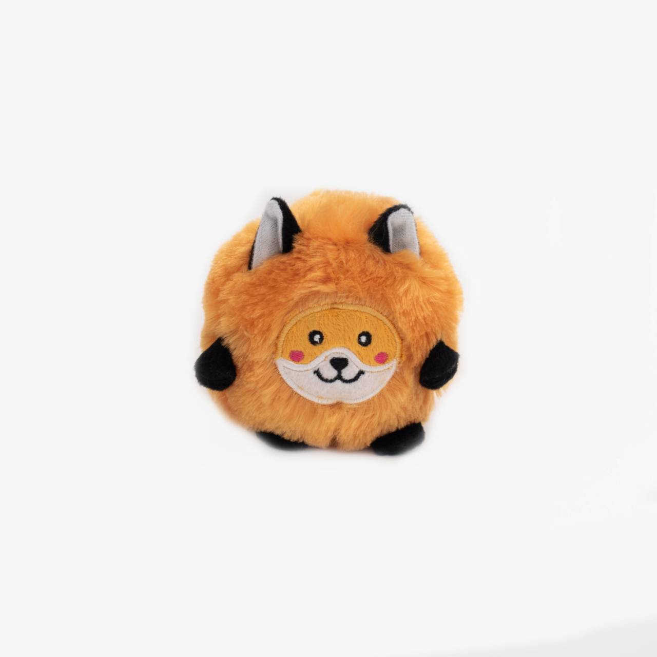 Zippy Paws Bushy Throw Crinkly Plush Fetch Dog Toy - Fox