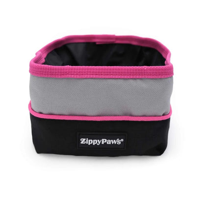 Zippy Paws Adventure Bowl On-the-Go Food & Water Bowl - Teal