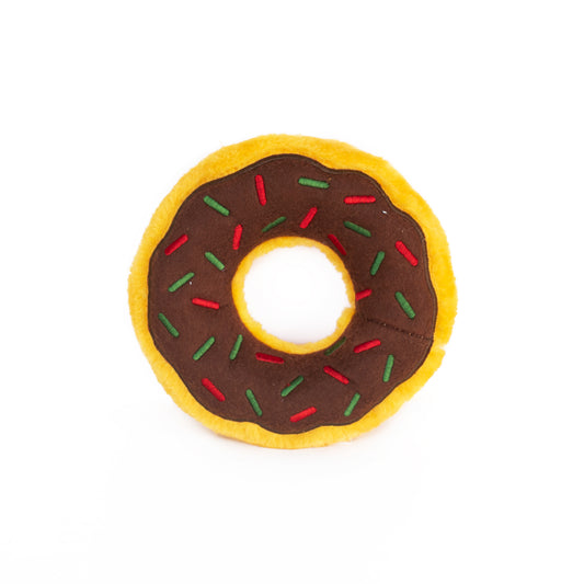 Zippy Paws Donutz Squeaker Dog Toy - Gingerbread