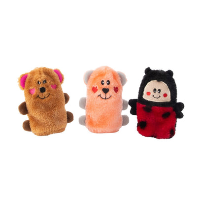 Zippy Paws Valentine????s Squeakie Buddies Squeaker Dog Toys - 3-Pack