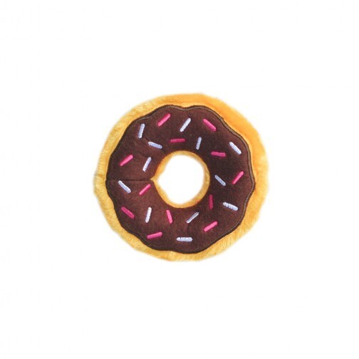Zippy Paws Mini Donutz Squeaker Dog Toy - Chocolate