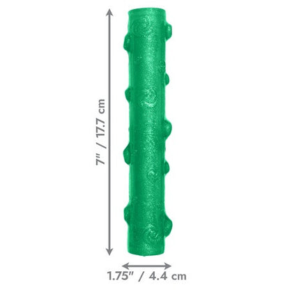 KONG Squeezz Crackle Stick Medium size guide, 7 inch / 17.7 cm crackle dog toy stick, official KONG image