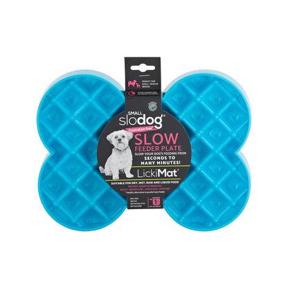 Lickimat SloDog No Gulp Bone-Shaped Slow Food Bowl for Small Dogs