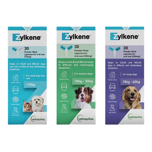 Zylkene Nutritional, Calming & Stress Supplement Capsules for Dogs and Cats