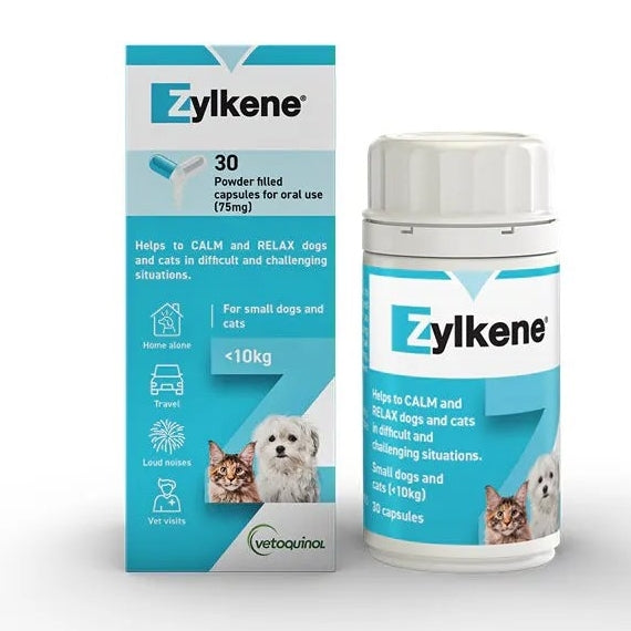 Zylkene Nutritional, Calming & Stress Supplement Capsules for Dogs and Cats