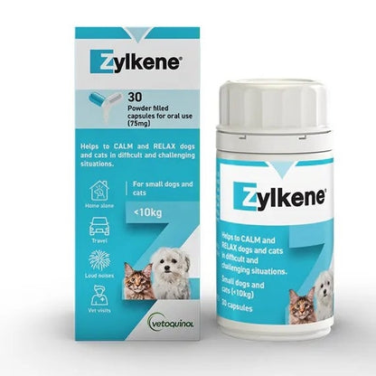 Zylkene Nutritional, Calming & Stress Supplement Capsules for Dogs and Cats